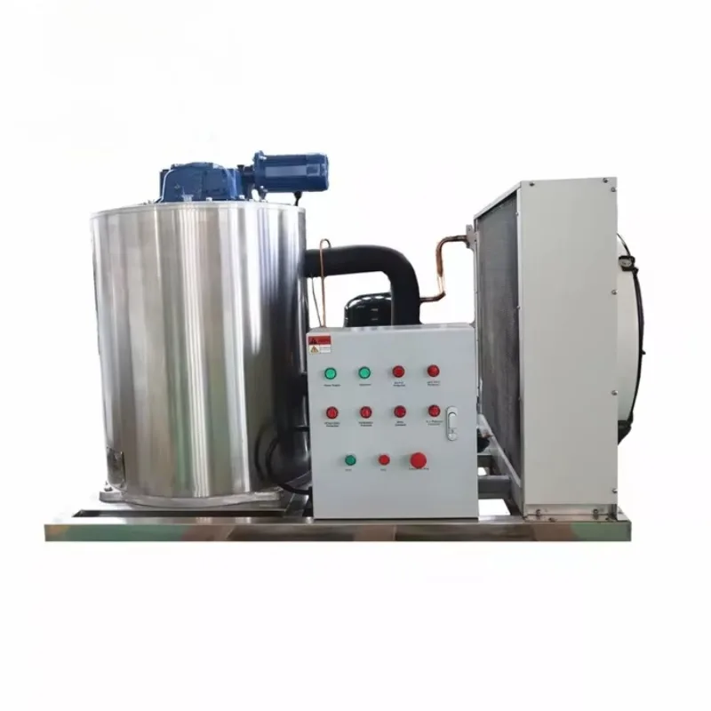 Industrial Flake Ice Machine 1T 5T 10 Ton with 220V/380V Air Cooling Snow Ice Shape 600-1000kg Storage for Food Industry