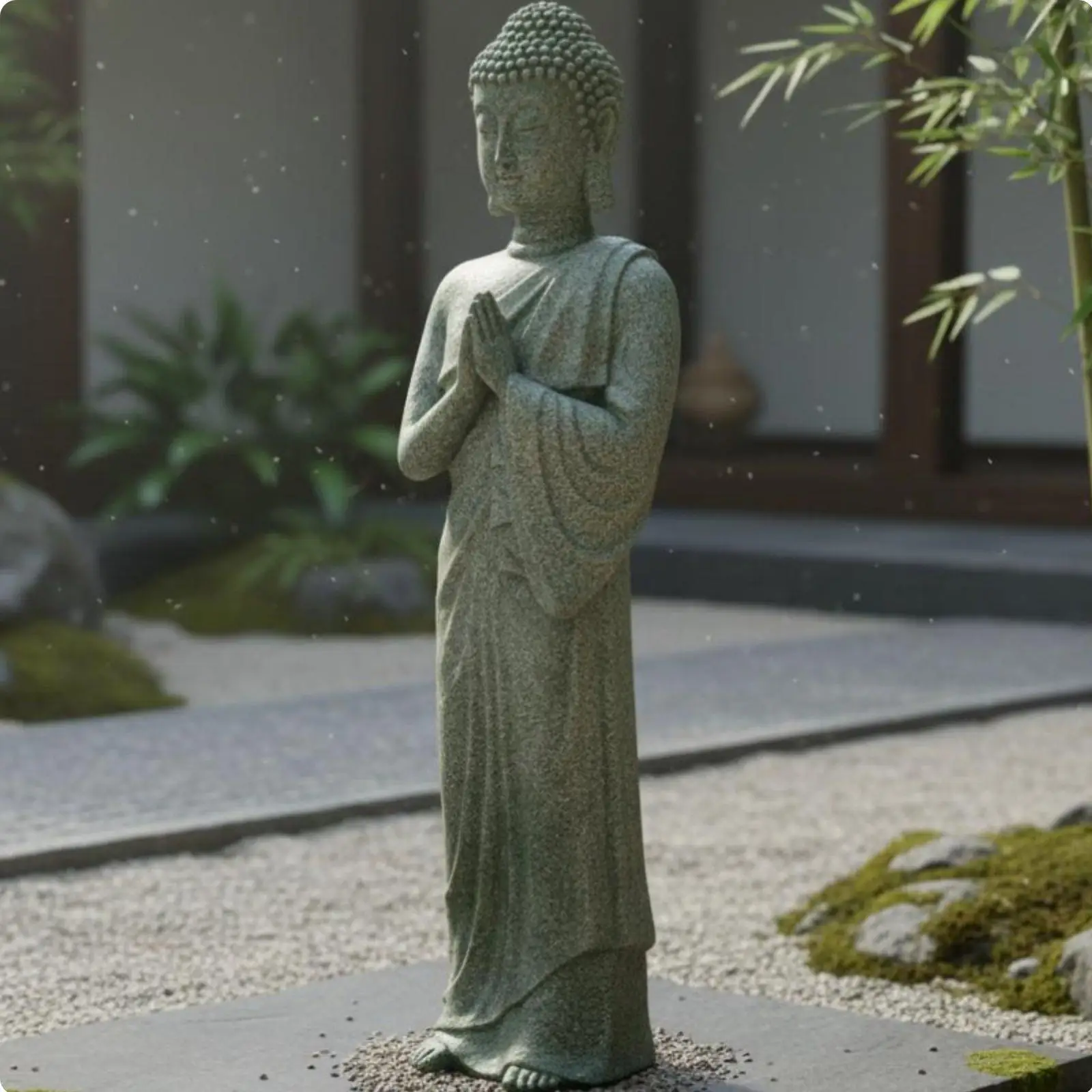High Quality Resin Buddha Statue Artistic Home Decor Sculpture Large Buddhist Figurine for Tranquil Garden Entryway