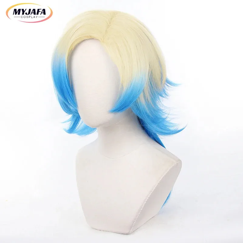 

2025 12 Высокое качество аниме синий замок Майкл Кайзер косплей 60 см градиент No 10 игроков термостойкие парики из волос + парик Ca