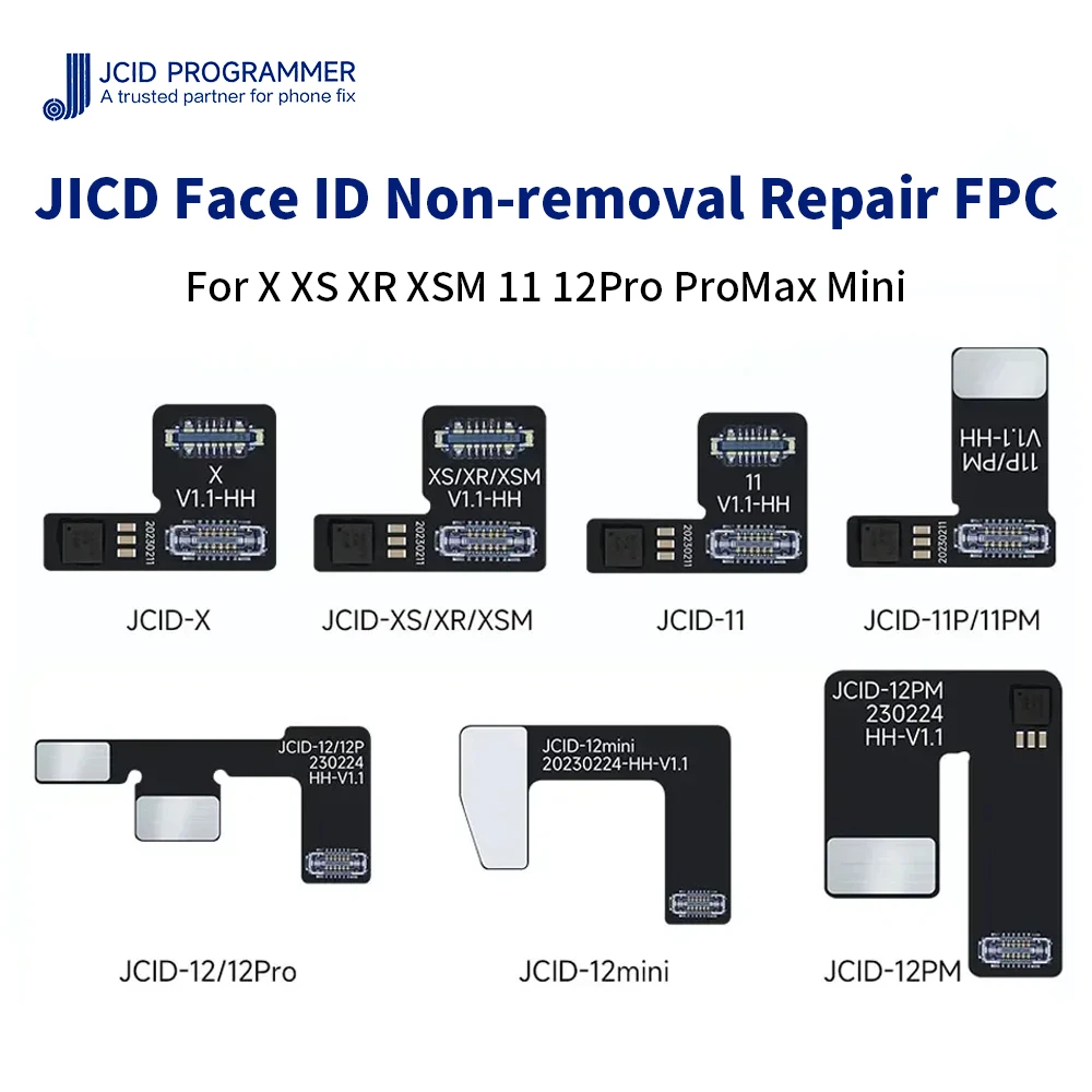 JCID Non-removal Face ID Repair FPC flex cable for iPhone X-12PM Face ID issues without soldering face id DOT-Projector fix tool