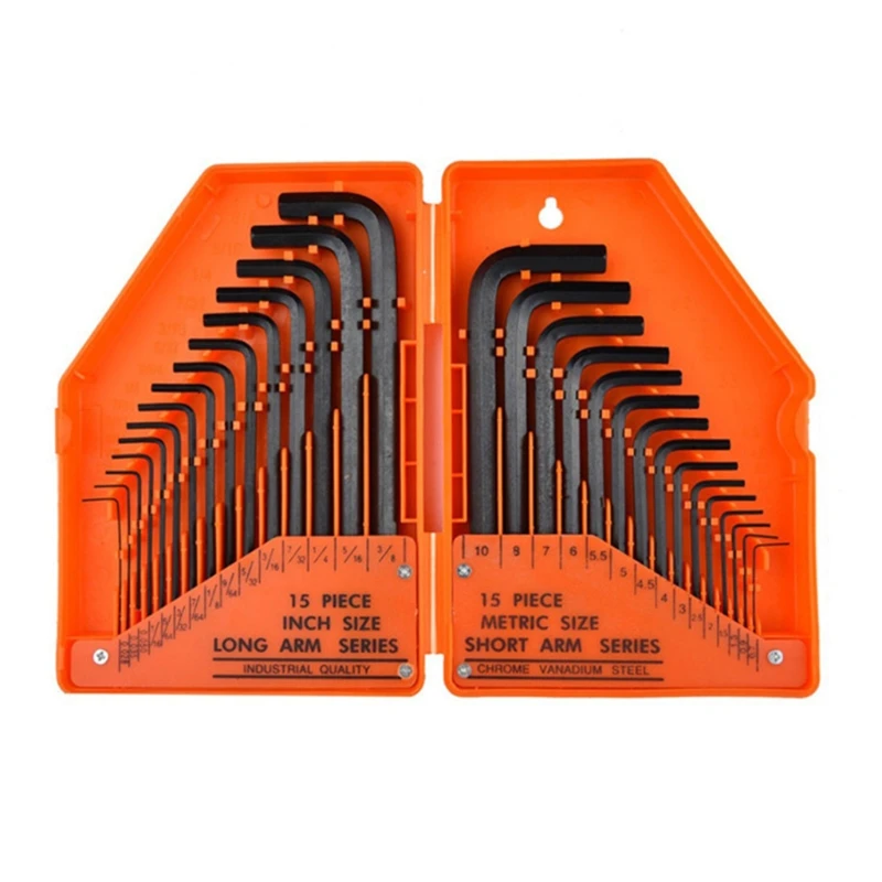 30PCS Hex for Key Set, Professional for Key Wrenches, Portable Driver Tool Kit for Home Maintenance and Vehicle DropShipping