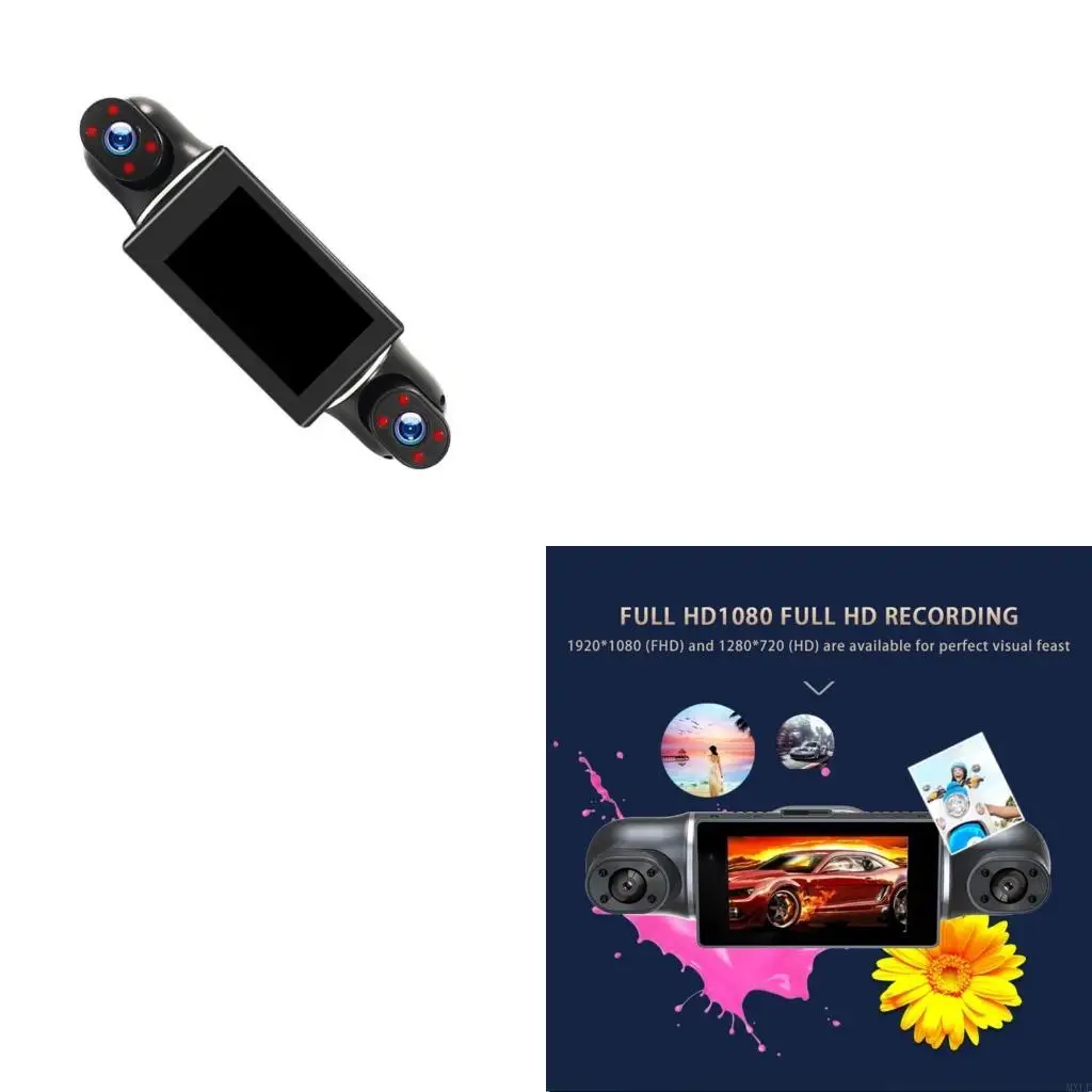 

1080P Car Dashboard Camera with 4 Cameras Multiple Camera Vehicle Dashcam Dashboard Camera Recorder for Vehicle Safety