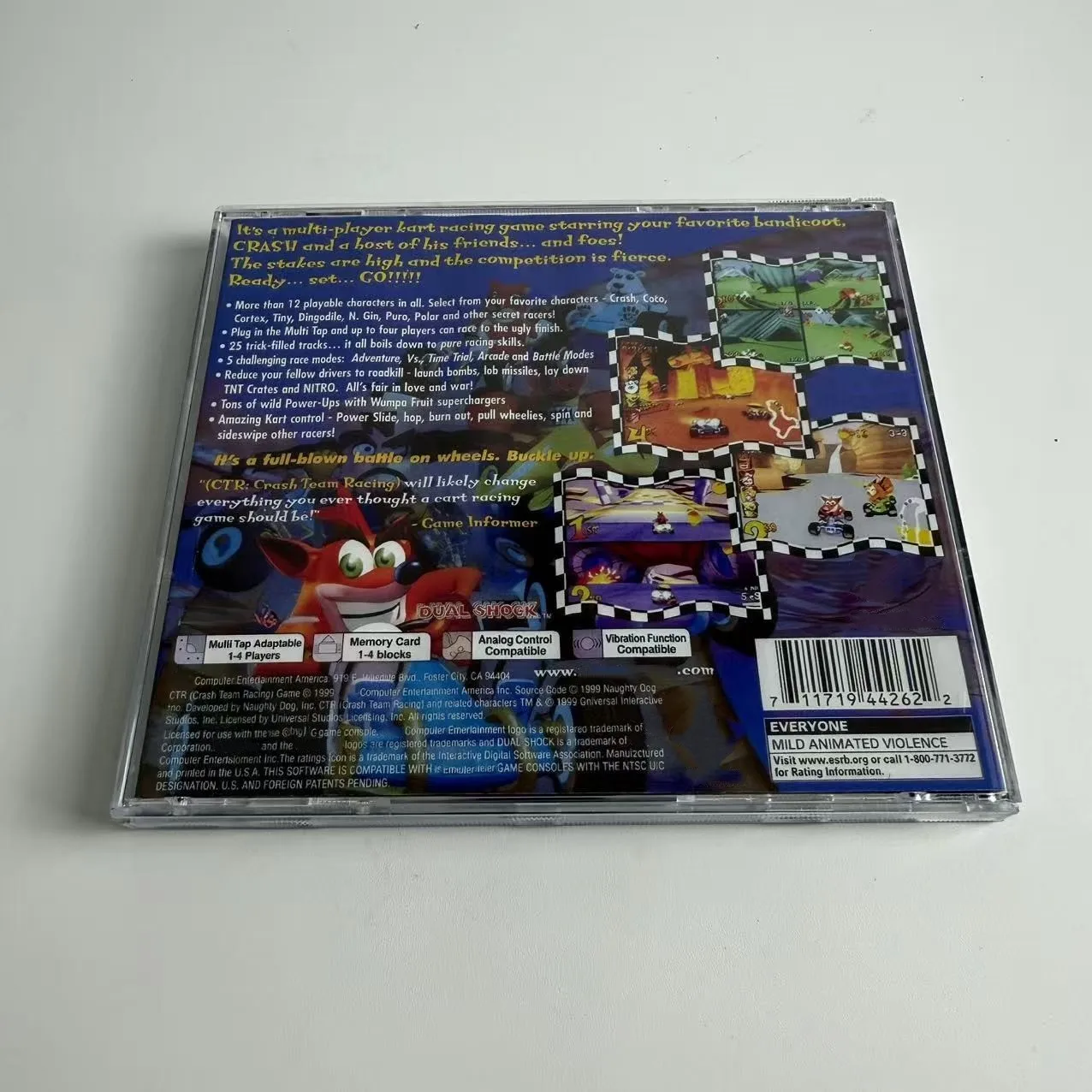 High-quality Reproduction Disc For PS1: Crash Team Racing 1 (US Vibration Version, No Manual)