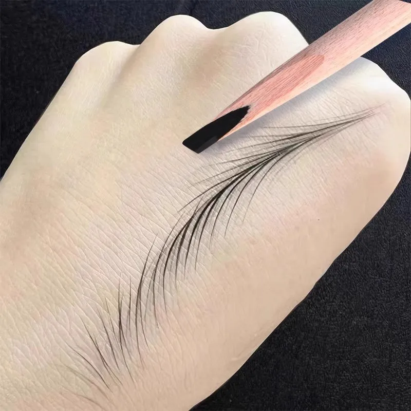 2PCS Professional Eyebrow Pens with Original Wood, Studios, Embroidery Makeup Artists, Hard Core Waterproof Eyebrow Pens