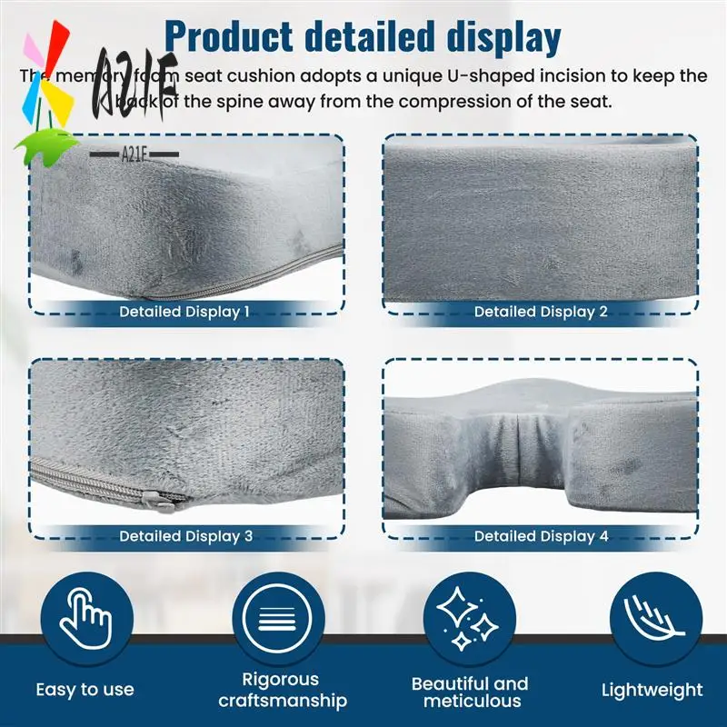 

A21F-подушка для сиденья премиум-класса, ортопедическая подушка Coccyx, ишиаса, подушка для инвалидной коляски, офисный стул для нижней части спины, подушка для сиденья из хвостовой кости для дома C