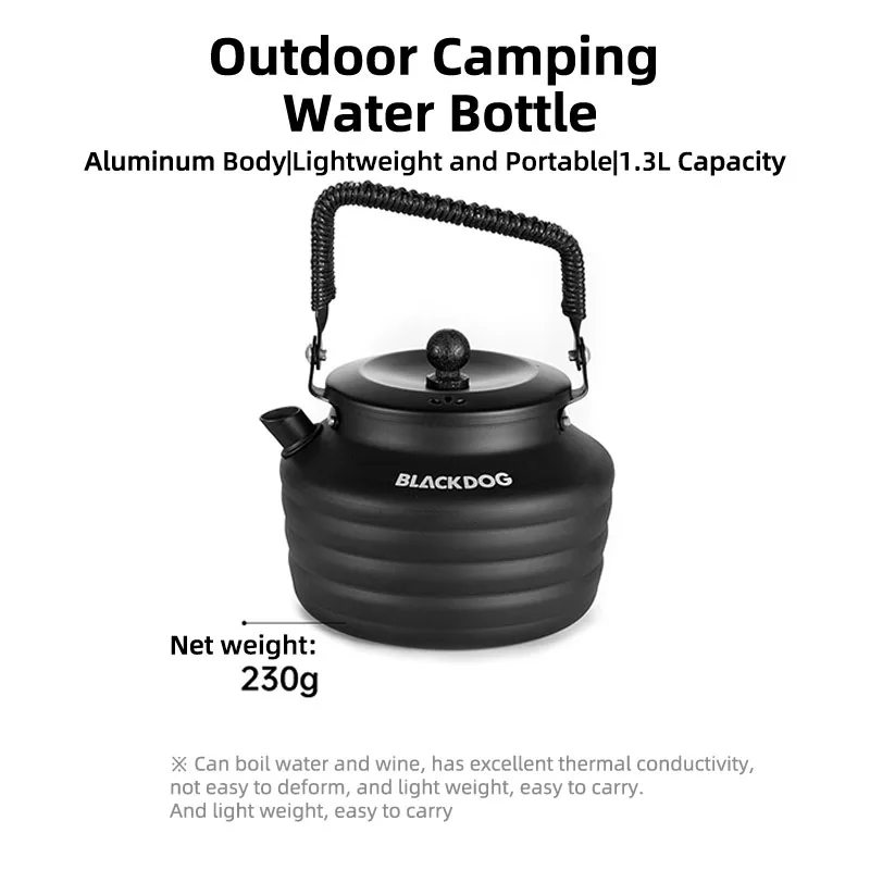 Blackdog Lightweight Aluminium Alloy Boiling Kettle Outdoor Camping Camping Portable Tea Kettle Wilderness Boiling Kettle