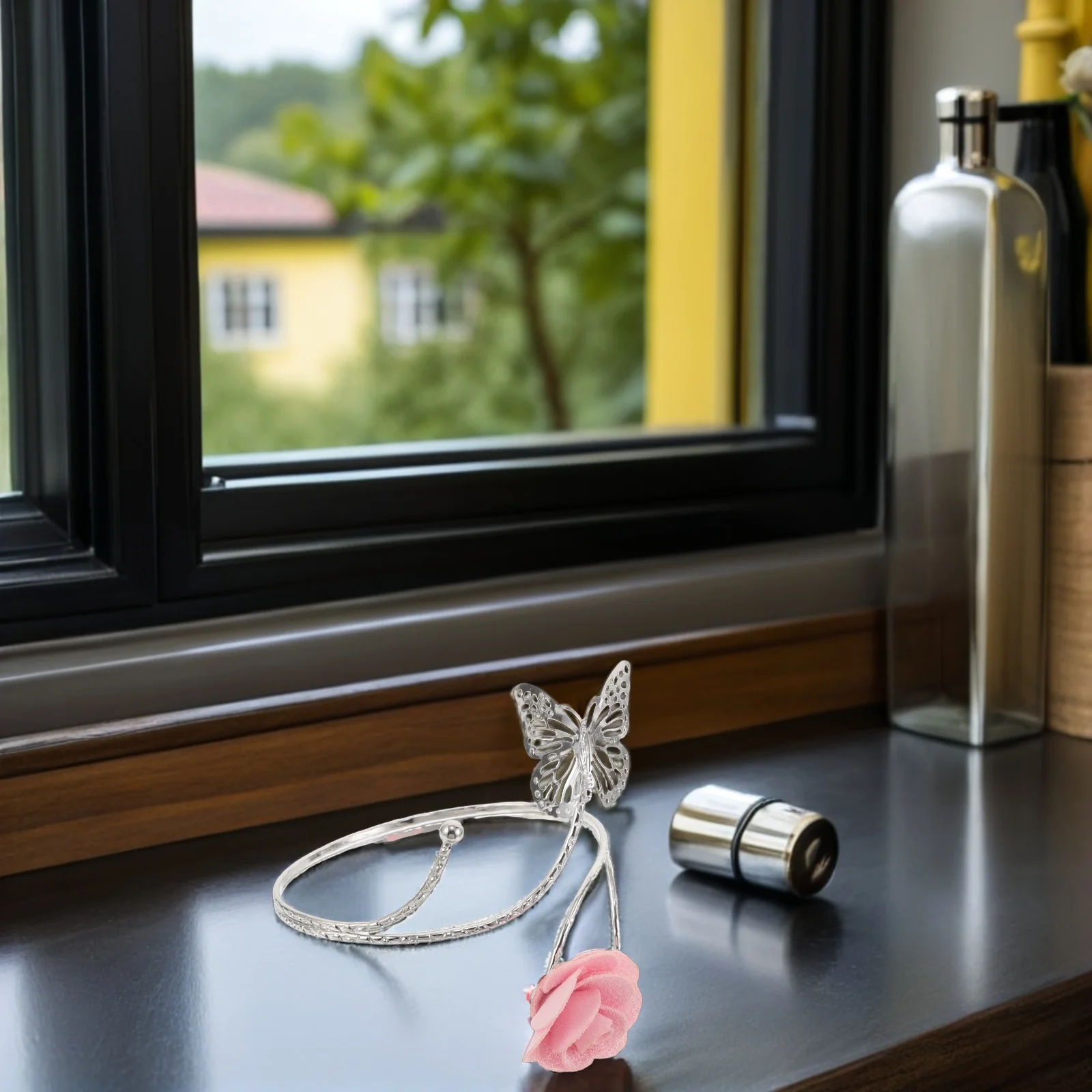 

2Pcs Metal Curtain Tiebacks Adjustable Floral Design for Living Room Bedroom Decor Curtain Tiebacks Drapery Holdback Buckles