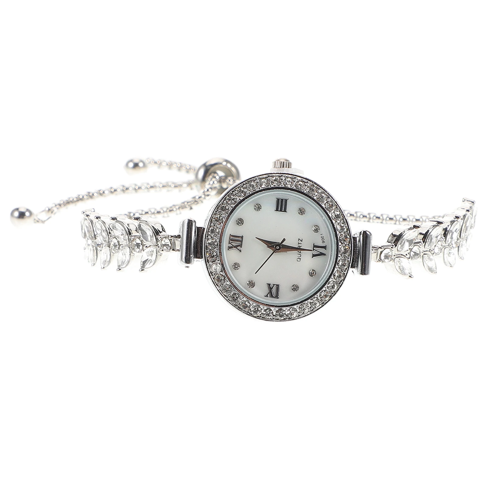 

Elegant Mermaid Design Women'S Rhinestone Crystal Bangle Wristwatch Silver Thin Dress Quartz Watch Waterproof Fashion Luxury