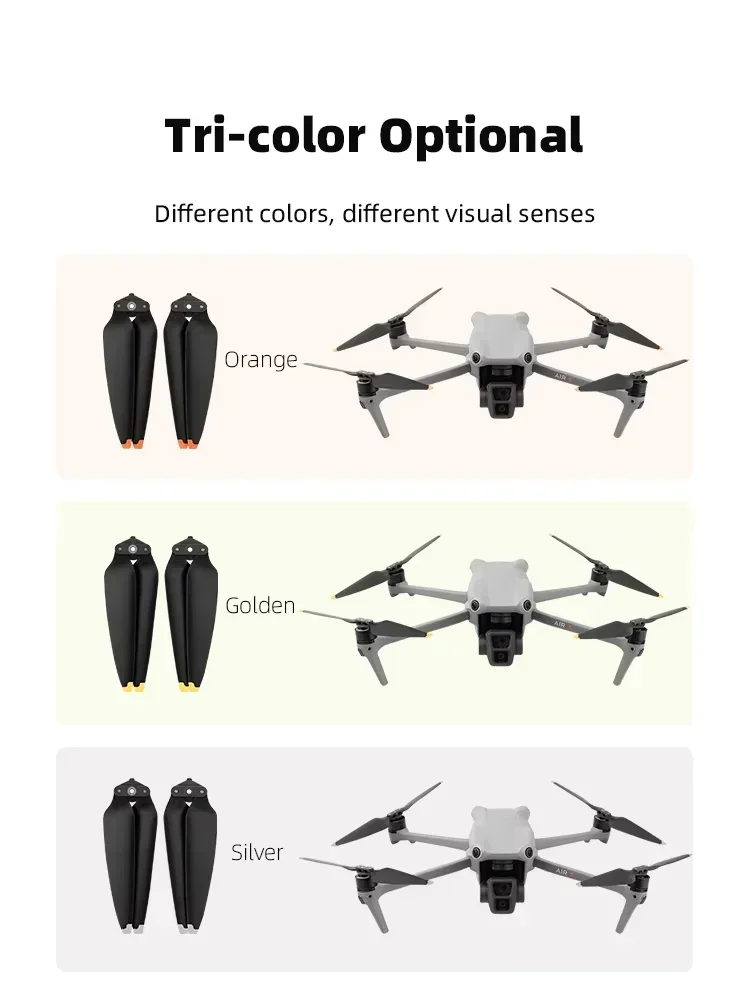 8747F Replacement Propeller Blade Quick Release Wing Fans Low-Noise Pros for DJI Air 3 Air 3S Quadcopter Drone Spare Accessories
