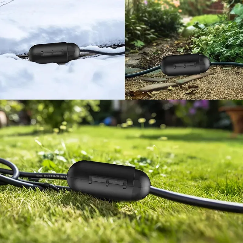 Outdoor Extension Cable Safety Cover, Waterproof Sealed and Weather Proof Electrical Connection Box Indoor and Outdoor Socket