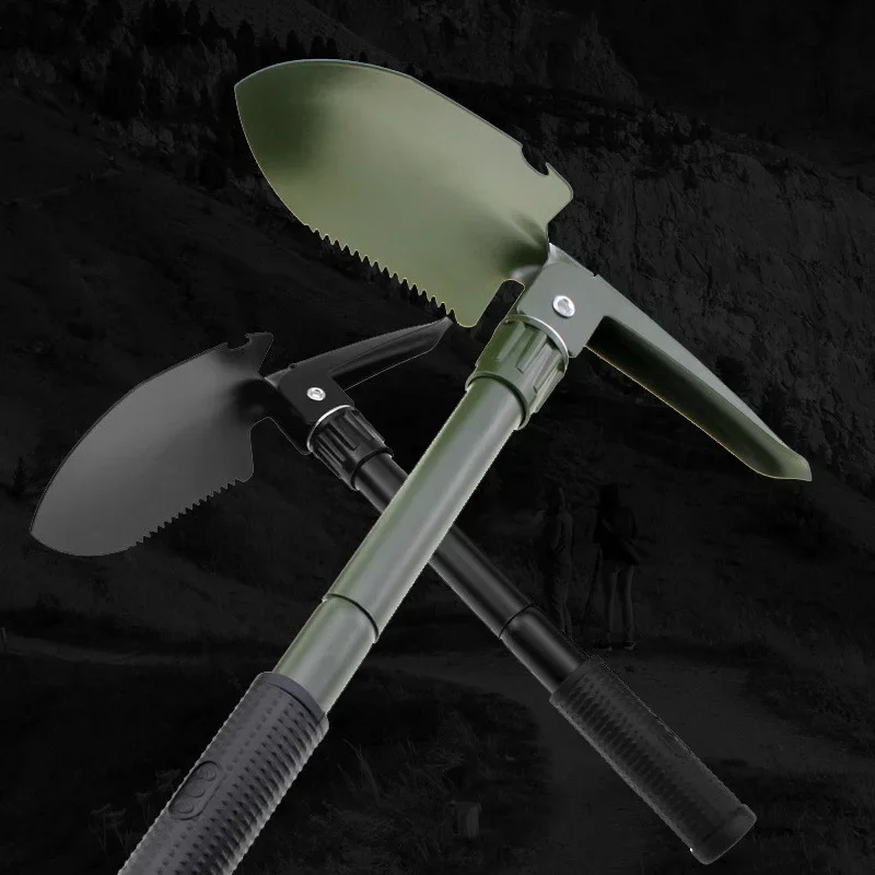 Portable Folding Stainless Steel Survival Shovel Garden Tools Military Grade Outdoor Camping Utensils Foldable Spade & Shovel