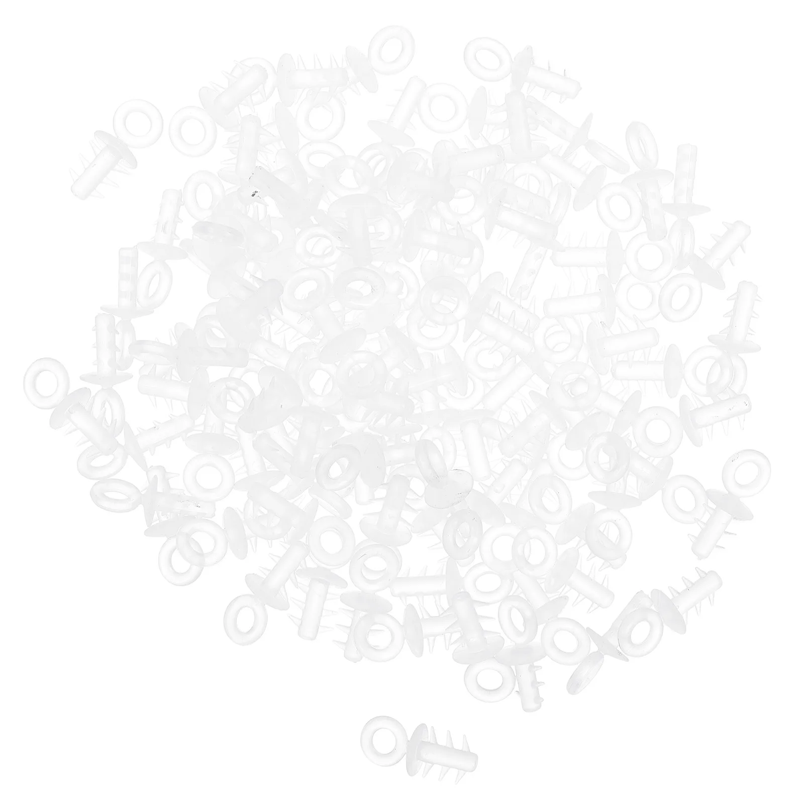 

200pcs Foam Ball Caps 1.8x0.8cm Transparent Spiky Covers for DIY Hanging Balls Christmas Decor Easy Practical Accessories