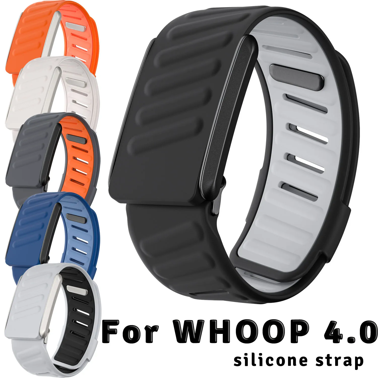 

Мягкий силиконовый ремешок для часов Whoop 4,0, водонепроницаемый спортивный резиновый ремешок для часов, регулируемый сменный браслет на запястье