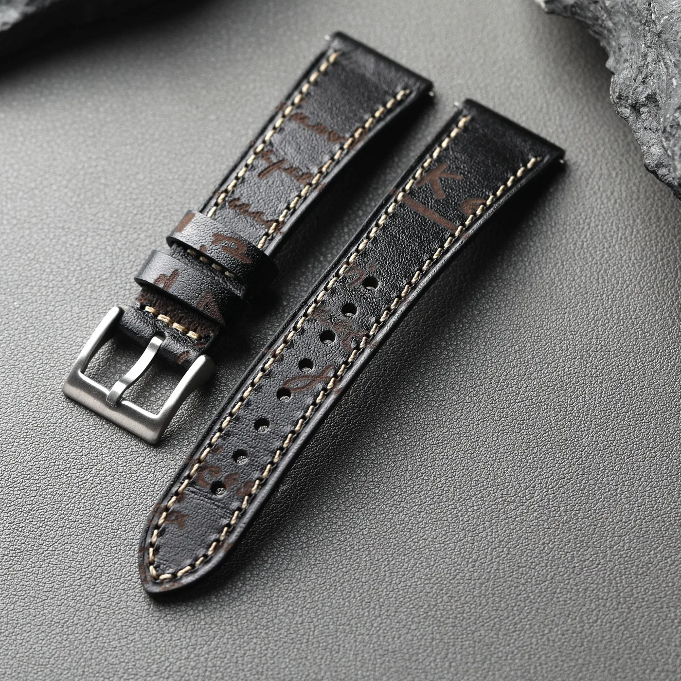Leather Strap Quick Release - Handmade vintage-style leather watchband, 18, 19,