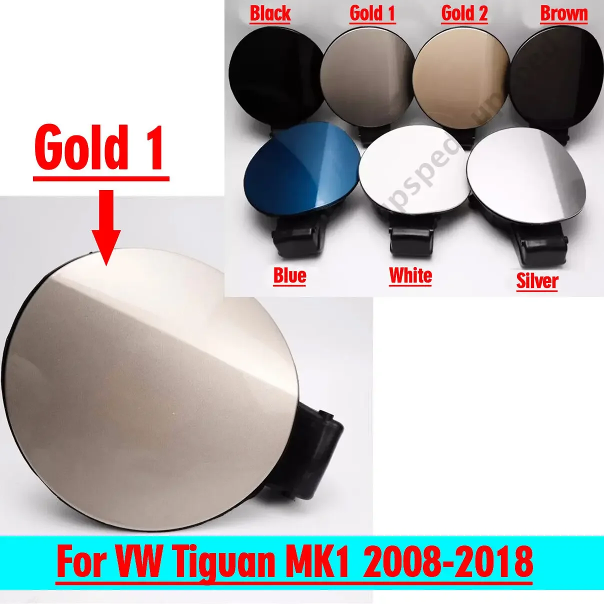 Gold Fuel Gas Tank Filler Door Lid Cover For VW Tiguan MK1 2008-2018 5N0809857D