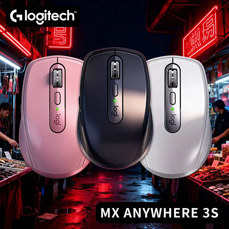 Durable MX Anywhere 3S - 8000 DPI, Hyper-Scroll Wheel, Anti-Slip Grip, Perfect for Beauty Fair Outdoor Makeup Event Venue