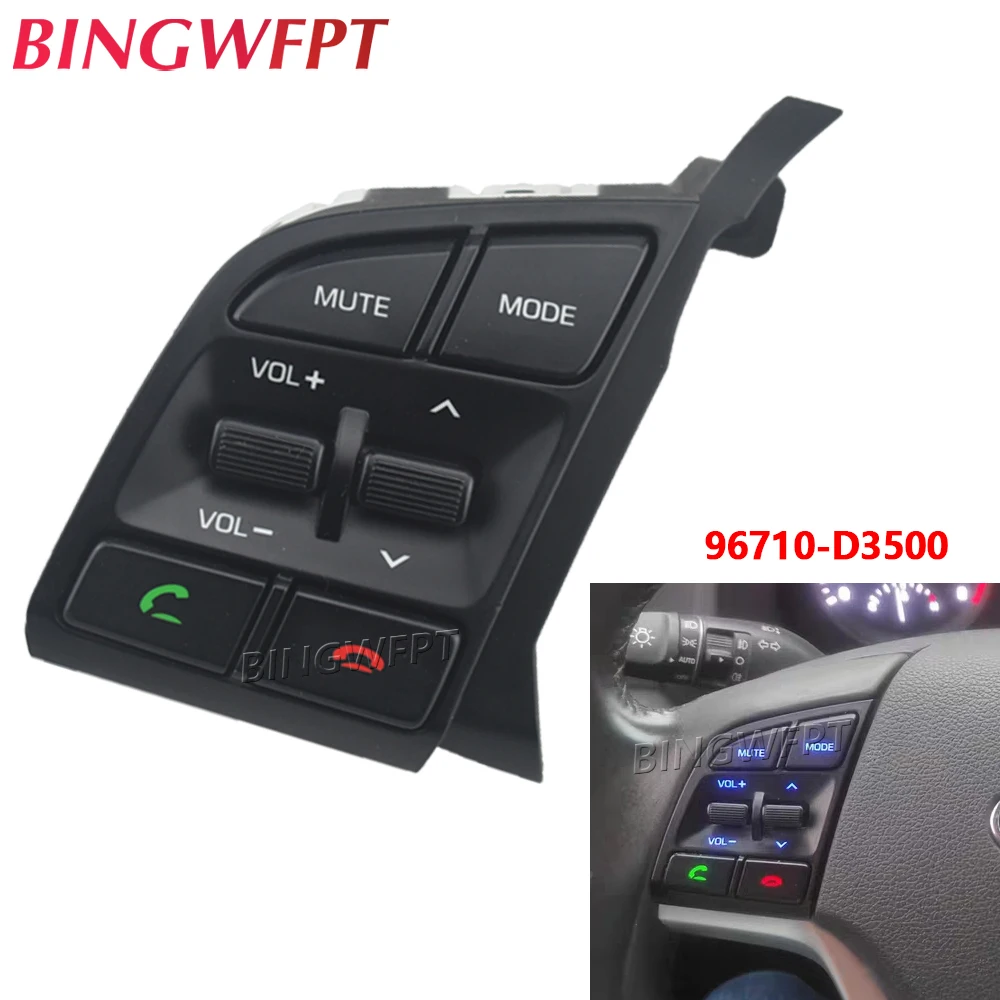 NEW Steering Wheel Remote Control Switch For Hyundai Tucson 2015-2019 Volume AdjustButton Bluetooth Button Music Switch