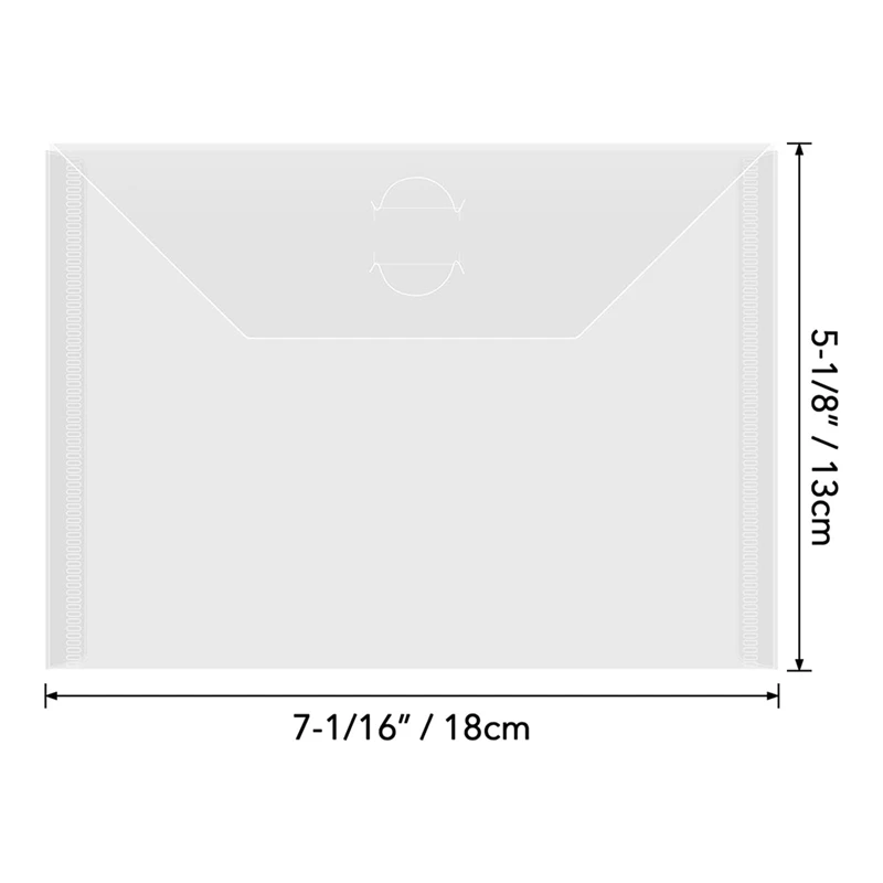 Enveloppes de rangement en plastique refermables, sac de rangement pour timbre transparent, découpes, papier de scrapbooking, 7x5 po