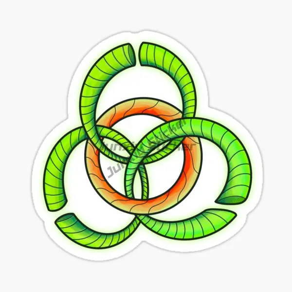 تحذير علامات الإشعاع ملصقات السيارات والشارات، ملصق فينيل مقاوم للماء ذاتي اللصق