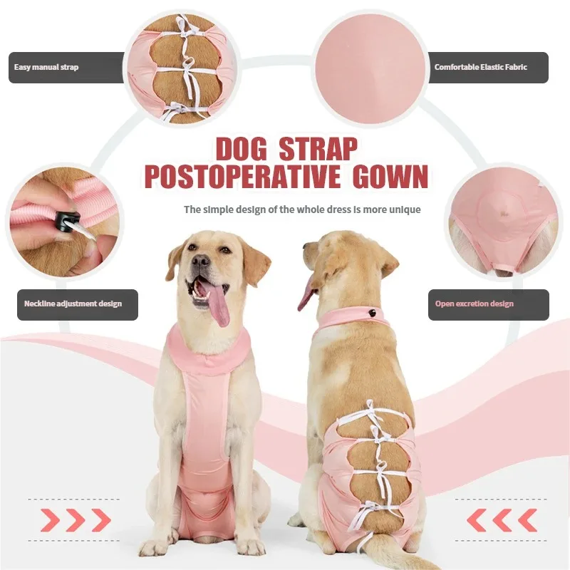 Post-operative recovery clothing for pet dogs, bandage-type anti-bite dog clothing