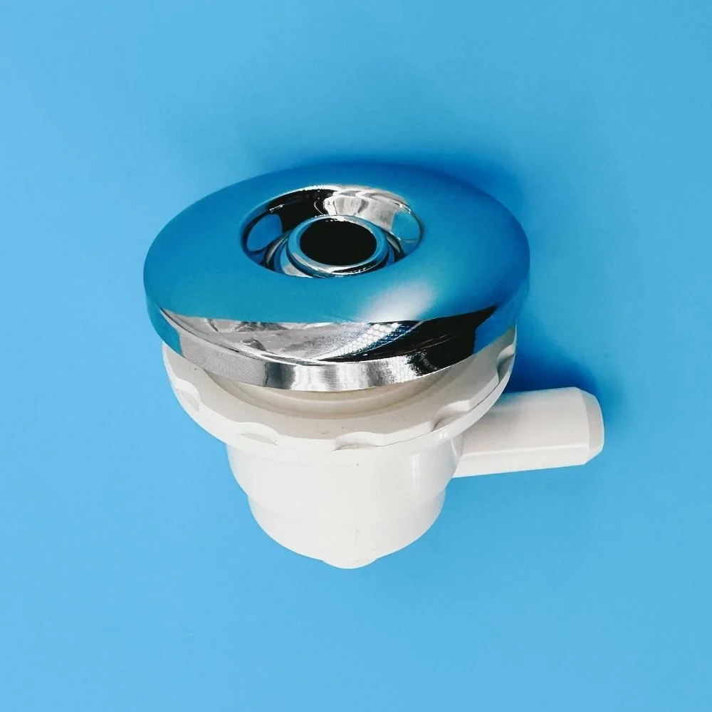 11.5mm Flat Cover Water Jet Small Nozzle 45mm ABS Cover Bubble Nozzle Chromed Cap PVC Base Massage Bathtub Jet Nozzle