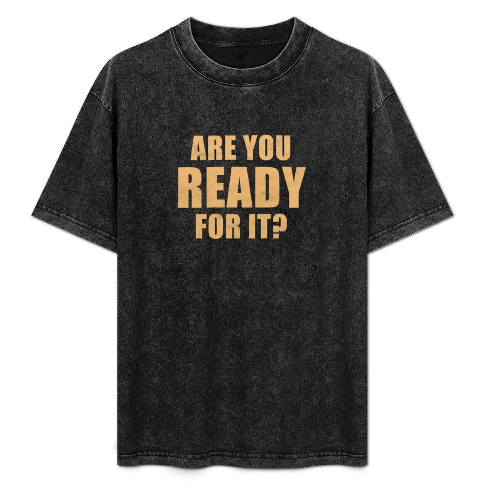 

Are You Ready For It (Gold) T-Shirt Simple Solid Color Crew Neck Tee