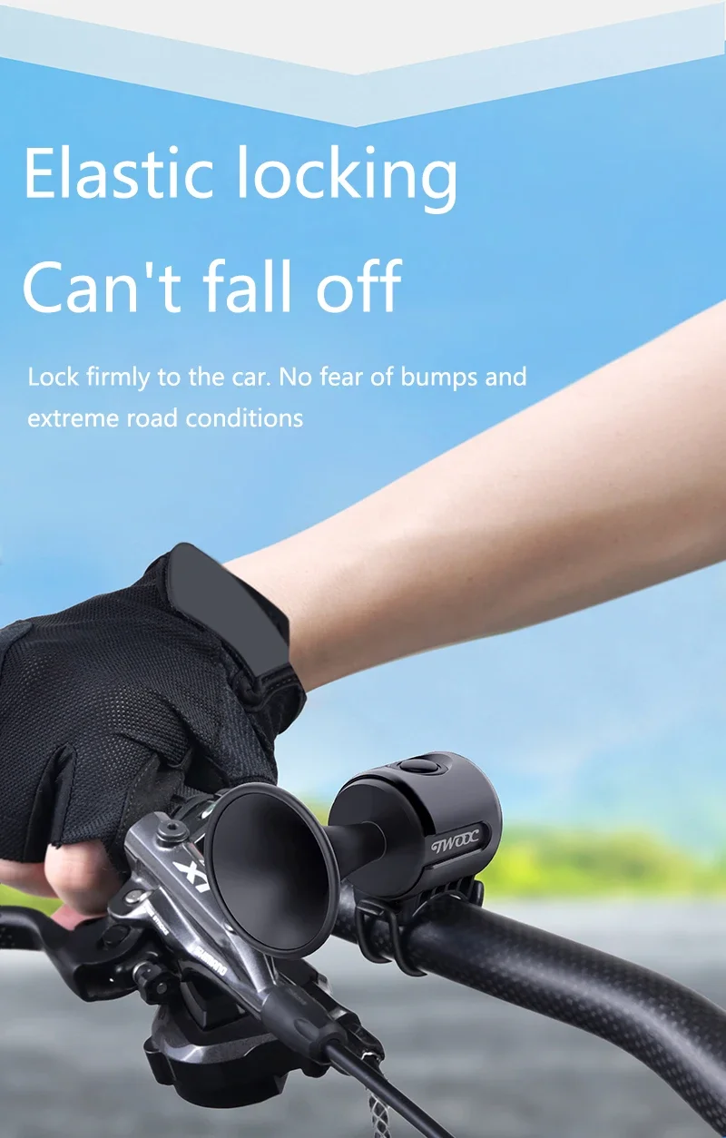 Bicycle Electric Bell USB Rechargeable MTB Scooter Road Bike Handlebar Horn 4 Modes Sound Alarm Ring Bell Cycling Accessories