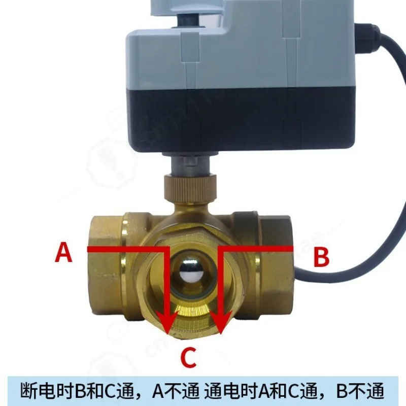 15Nm L-Type 3-Wire Electric Ball Valve Full Port Soft Seal Internal Thread Water Valve for HVAC Pipeline Water Control System