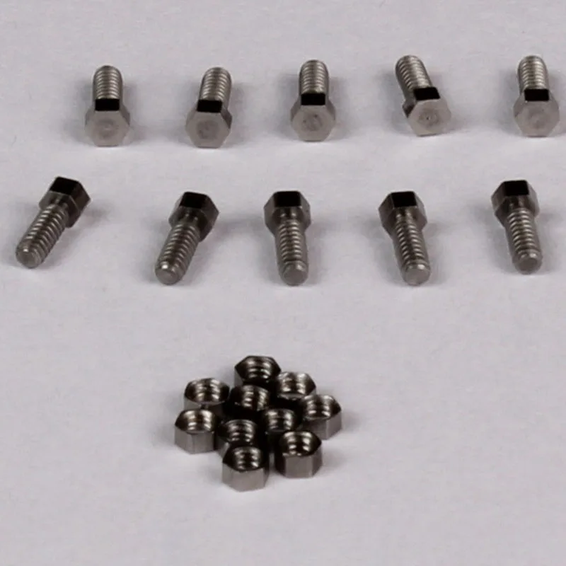 Simulação de metal em escala 1:14, 1.6 1.2, parafusos e porcas hexagonais externos para caminhão tamiya rc scania 770s r620 volvo benz carro