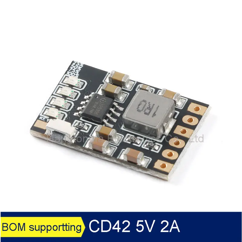 5PCS CD42 DC5V 2.1A Scheda di alimentazione mobile fai da te 4.2V Carica scarica (Boost) Modulo indicatore di protezione della batteria 3.7V al litio 18650