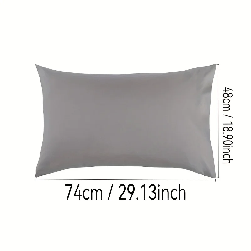 1pc 100% Cotton Brushed Pillowcase - Super Soft, Envelope Closure, 18.89x29.13in, Available in Multiple Colors
