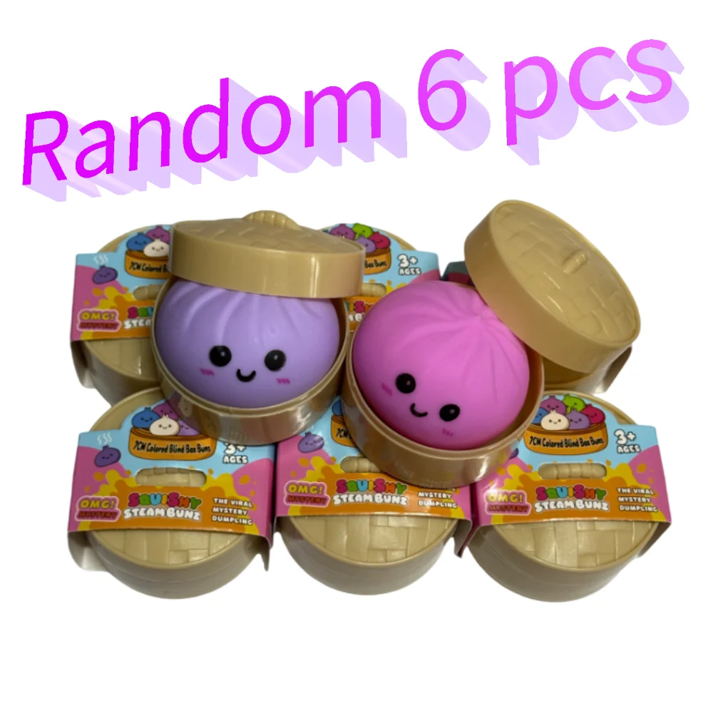Blind Box Bunte Simulierte Knödel-Squishies zur Entspannung, Angstlinderung, Stressabbau und Stimmungsverbesserung, Rebound-Quetschspielzeug