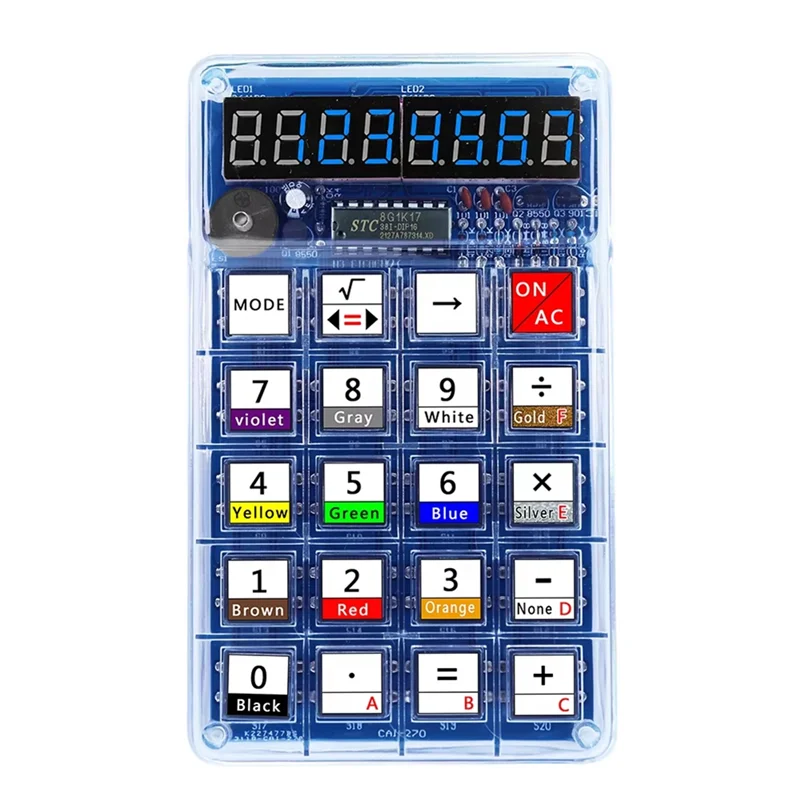 DIY Electronic Kits LED Digital Tube Calculators 51 Microcontroller Control Resistance Conversion Soldering Projects-Y47A