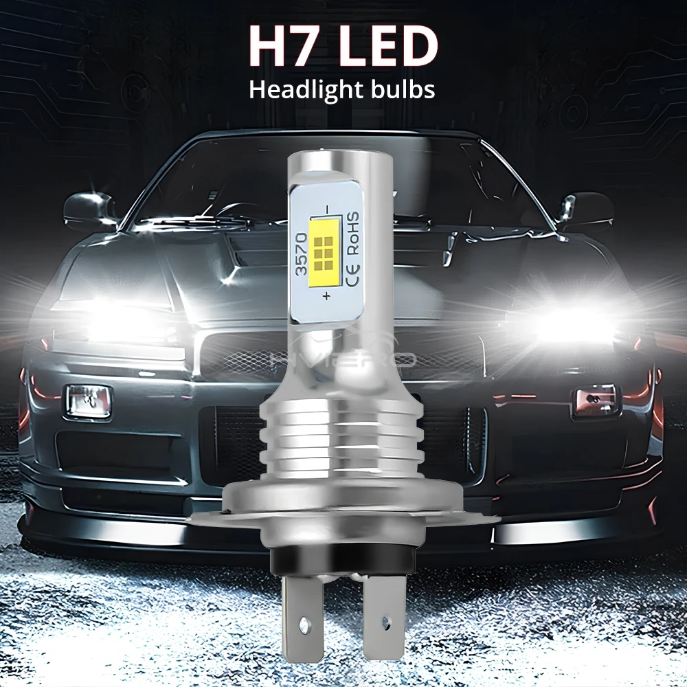 1/2/4/10pcs Car Fog Light H7 H4 H3 H11 H1 9005 LED Bulb Headlight Ultra Bright Headlamp Brake Reverse Turn Signal Lamp 6500K 12V