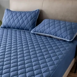 Taie d'oreiller imperméable pour couple, housse de coussin de sommeil, respirante, douce, matelassurera, convient à la taille Queen, standard