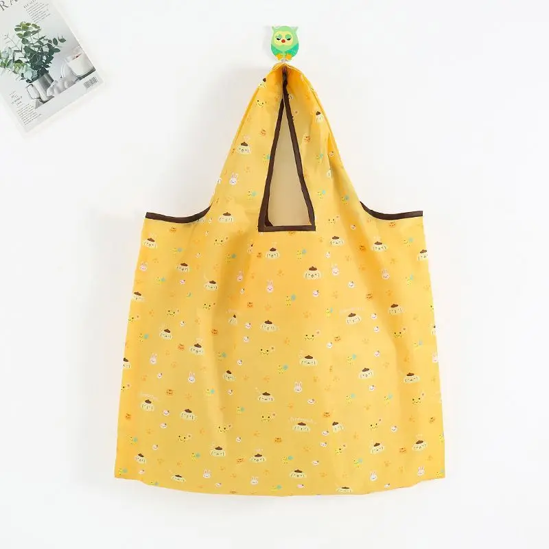 Kawaii Snoopy Portable Foldable Eco Friendly Bag Large Capacity Oxford Cloth Handheld Shopping Bag Cute Handheld Bag Snoopy Gift