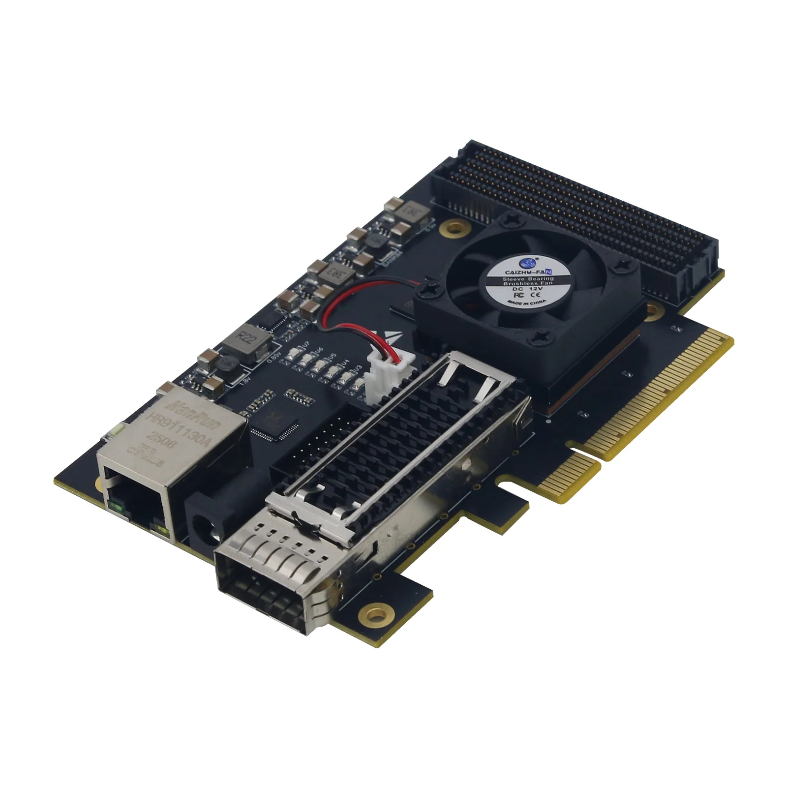 HamGeek XCKU5P Development Board FPGA Core Board Onboard 128Mbit FLASH FMC QSFP28 100G Optic Port PCIE3.0