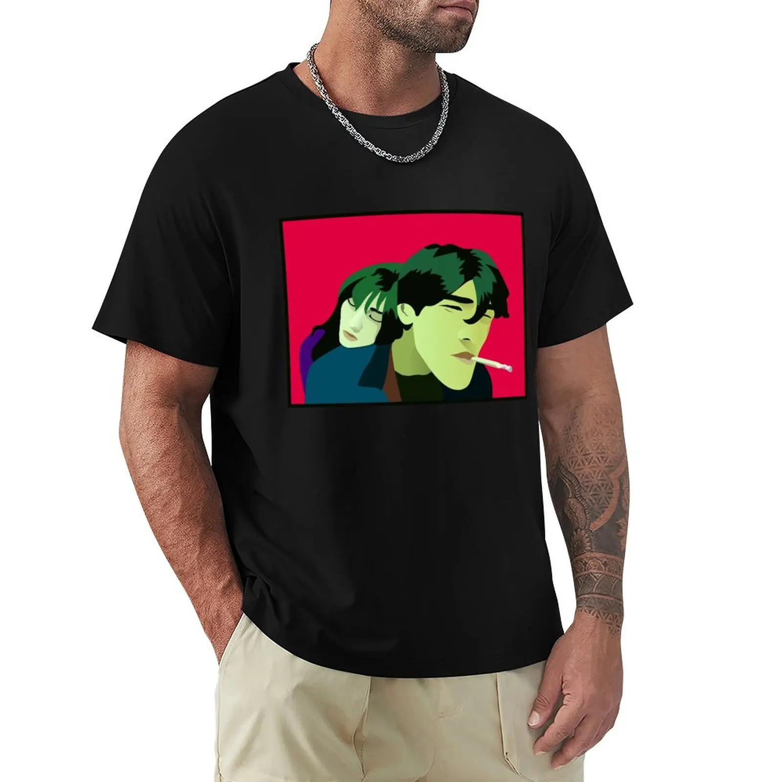 fallen angels 1995 T-Shirt Basic Solid Color Casual Tee Shirt