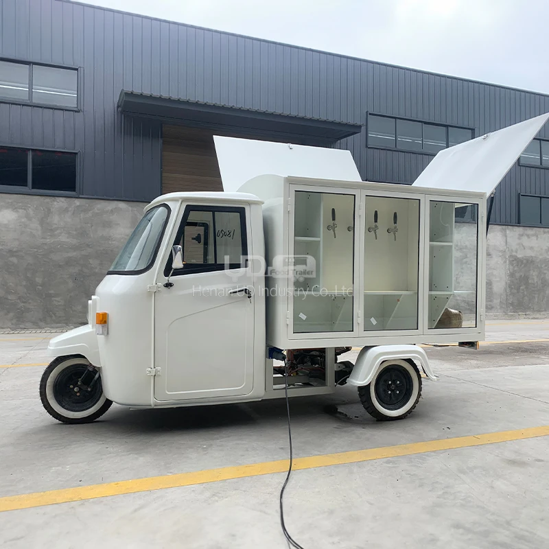 المحمول البيرة بار شاحنة غذاء كهربائية عربة تقديم الطعام الآيس كريم دراجة ثلاثية العجلات بياجيو الغذاء شاحنة توك توك المعيار الأسترالي للبيع