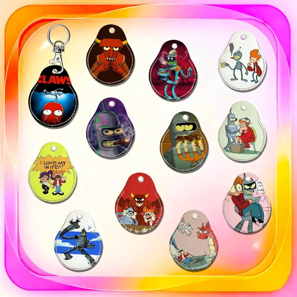 For Futurama Bender For Air Tag Case Card Holder Keychain ID Badge Credit Bank Access For AirTag Case Shell
