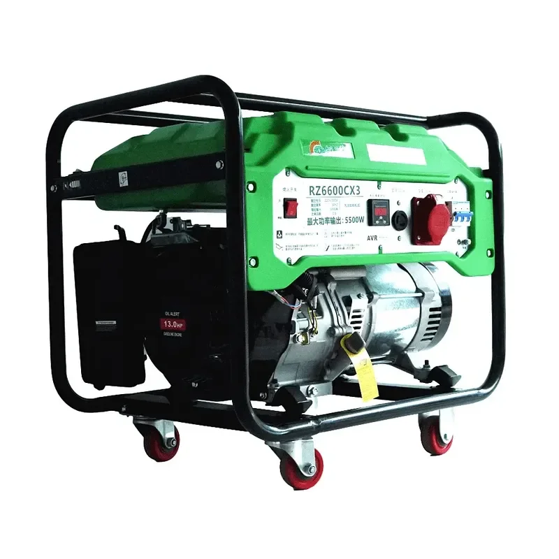 Raise 5.0kw Power with Four Wheels Portable Generator Set