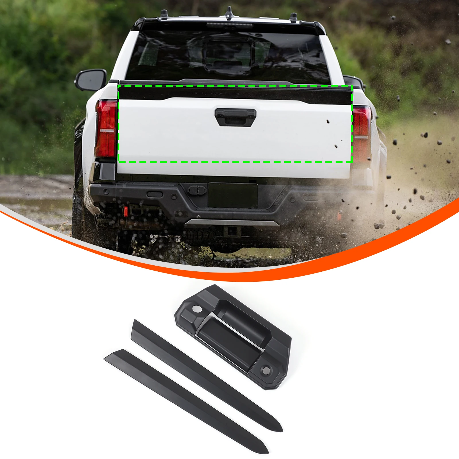 

4PCS ABS Trunk Tailgate Handle Trim For 2024-2025 Toyota Tacoma（ SR version） Automotive Exterior Accessories