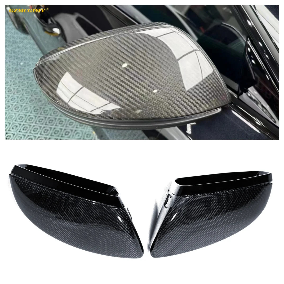 High quality 19-23 year car outdoor rearview mirror cover suitable for RS6/RS7 dry carbon fiber rearview mirror cover