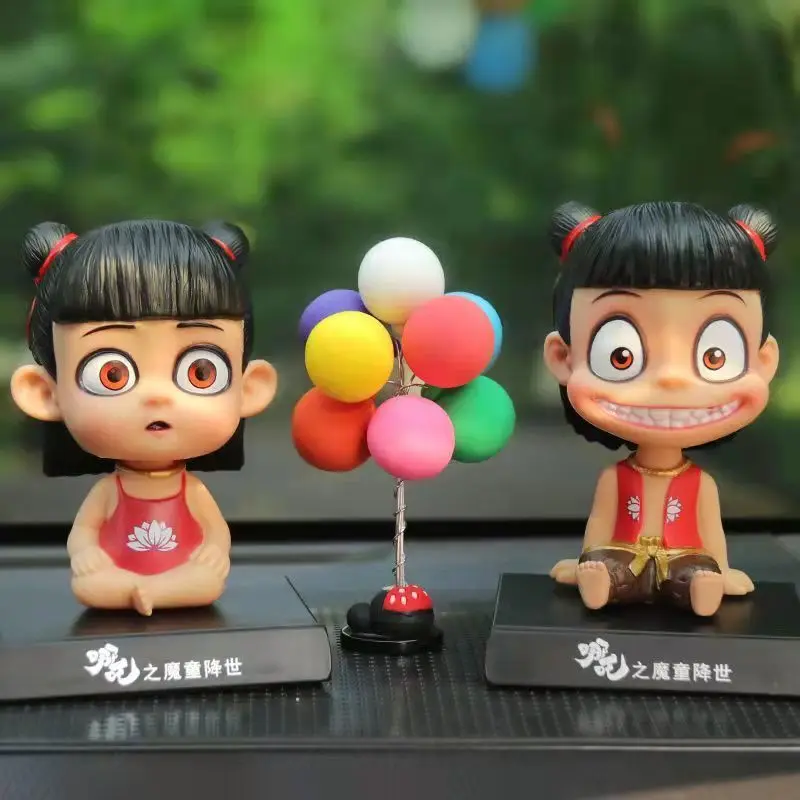

Movie Ne Zha 2 Q-version Action Figure PVC Model Statue Desk Decor doll Toy Car ornaments Bobblehead Collection Gifts