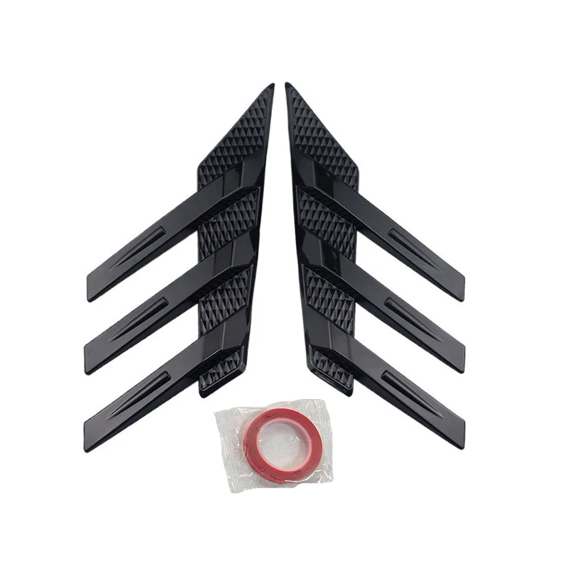 2Pcs Universal Bonnet Air Vents Engine Hood Car Exterior Parts Shutter Sticker Car Body Sticker Car Leaf Board Sticker - view 5