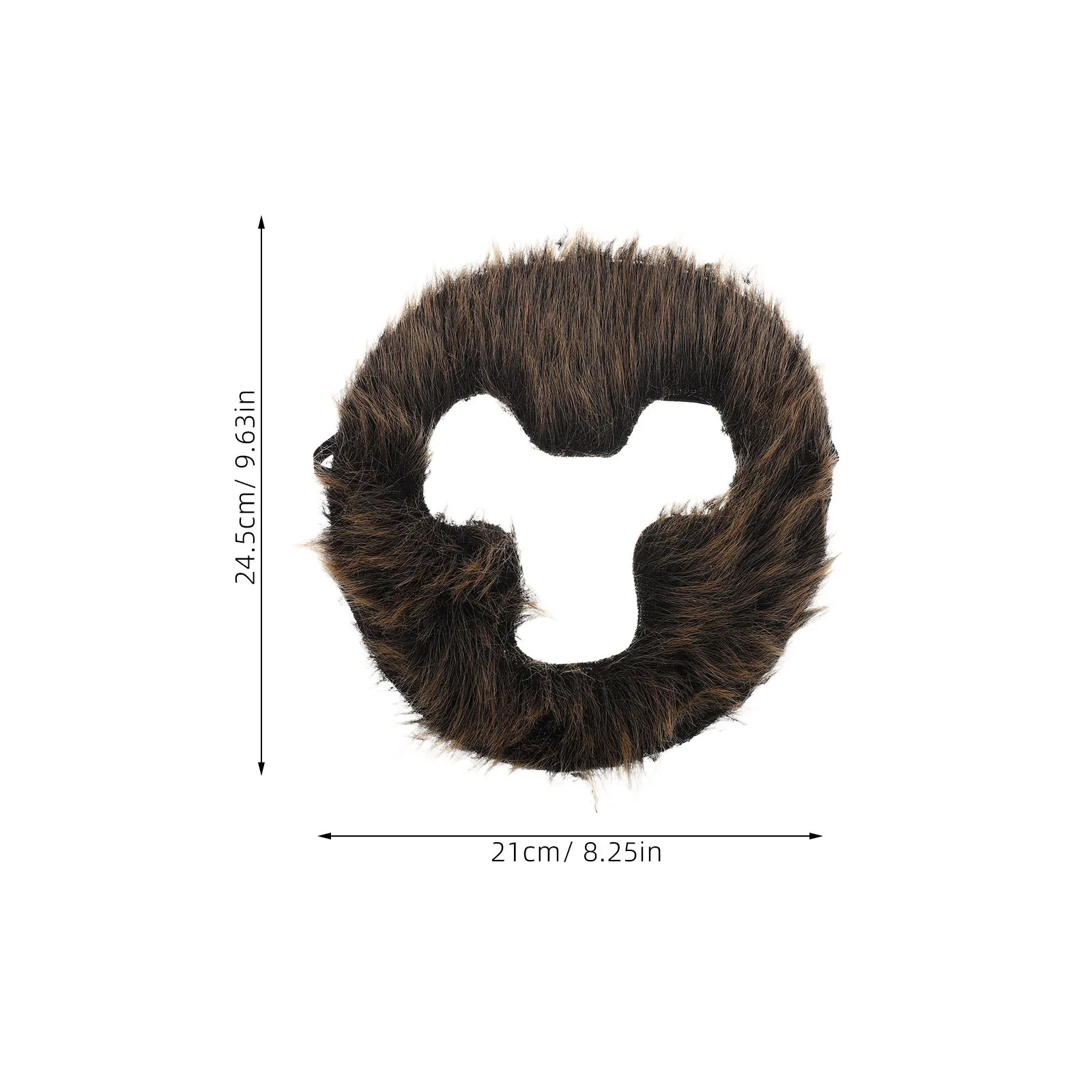 Costume realistico con baffi e barba scimmia per uomo, spettacoli natalizi, caratteristiche di animali, decorazione per peli del viso finti marroni