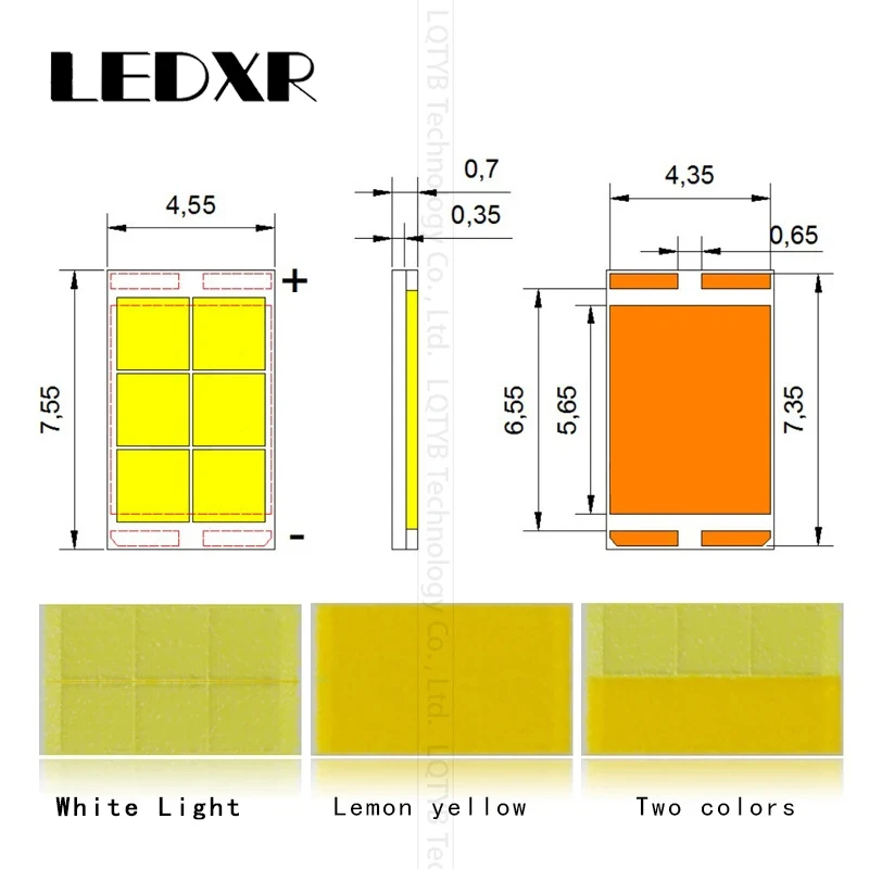 LED automotive lamp accessories lemon lightwhite light 50W lamp beads 4575 for motorcycle electric vehicle headlights