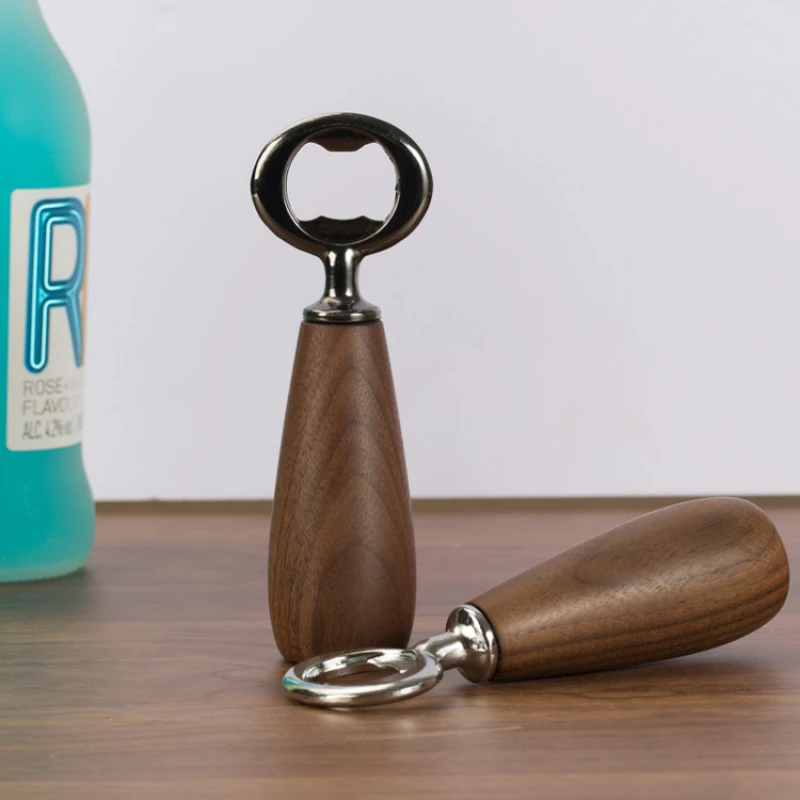 

Black Walnut Beer Bottle Opener, Small Fat Driver, Personalized Creative Home Decoration, Light Luxury Wooden Opener