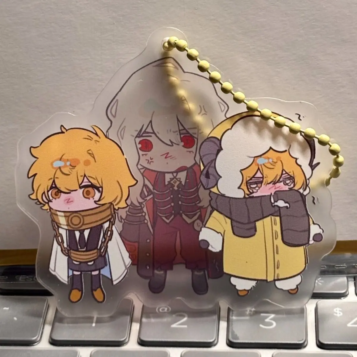 Fausto ‌   Llavero de Anime para Mujer, Llavero de Acrílico con Dibujos Animados, Llavero de Man Limbus Company, Colgante, Adorno, Accesorios, Regalo para Amigos