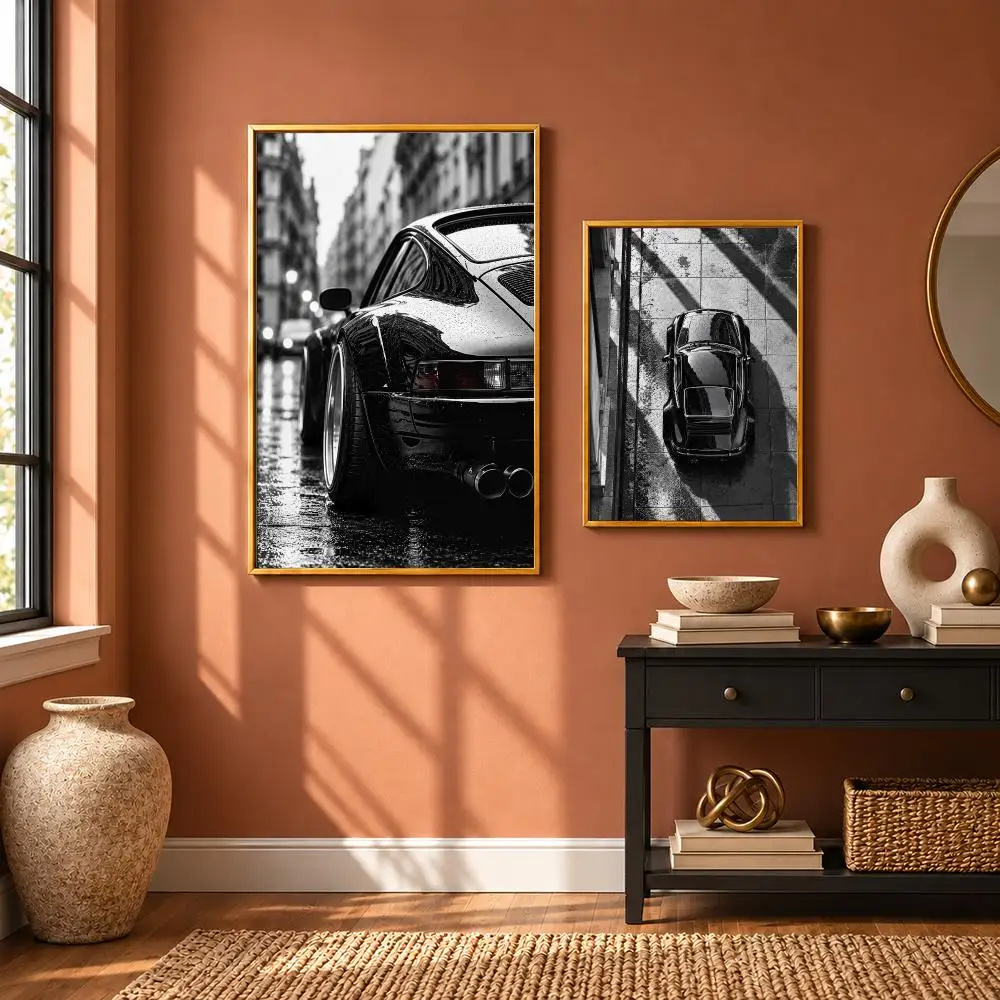 Luxury City Coupe Art Poster Art Wall Stickers & Self-Adhesive Decals for Home, Bedroom & Living Room